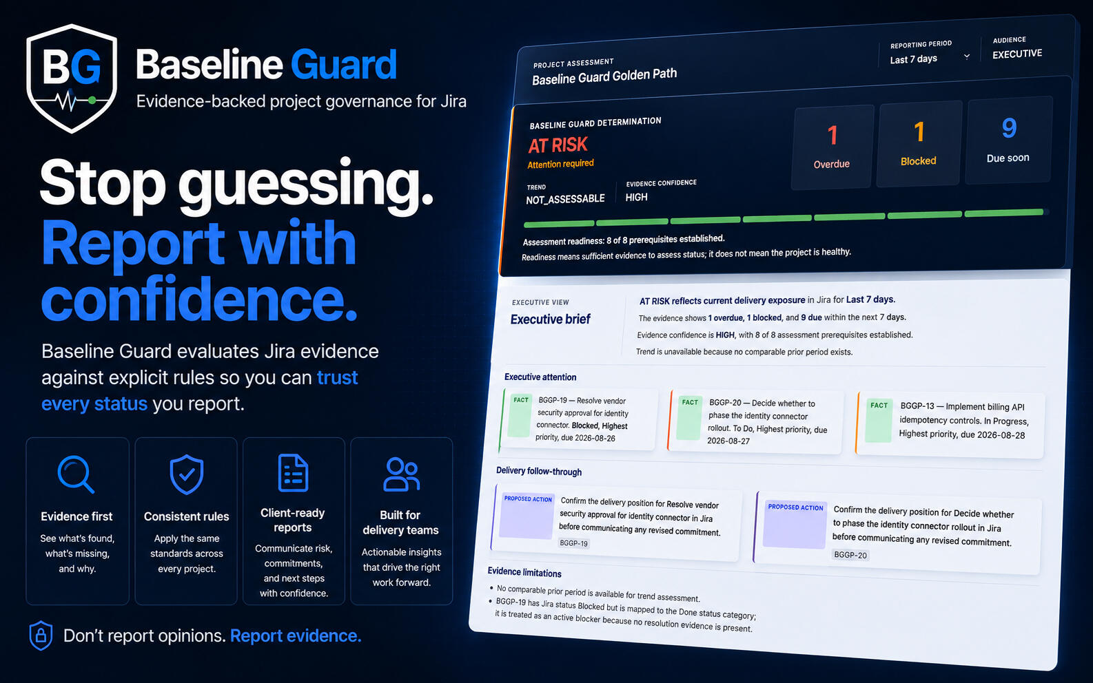Baseline Guard for Jira — evidence-backed project governance